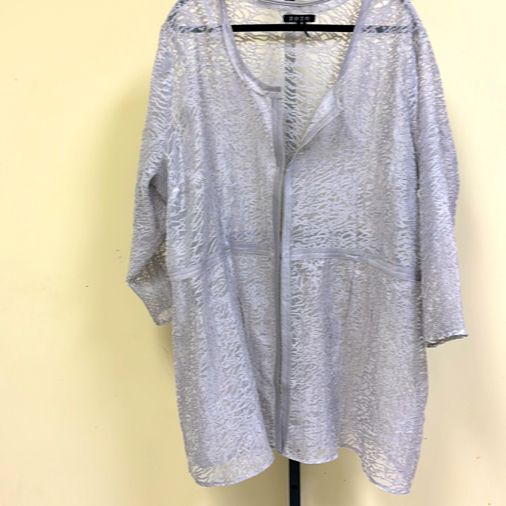 Plus size ZOZO sheer lace jacket